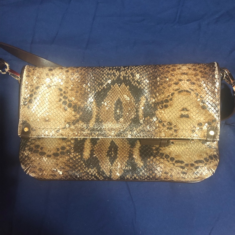 Cole Haan Snake Print Clutch/Cross Body  Bag